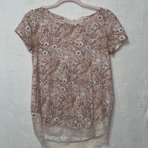 Lauren Conrad shirt, size XS, floral/pink in color, great condition!